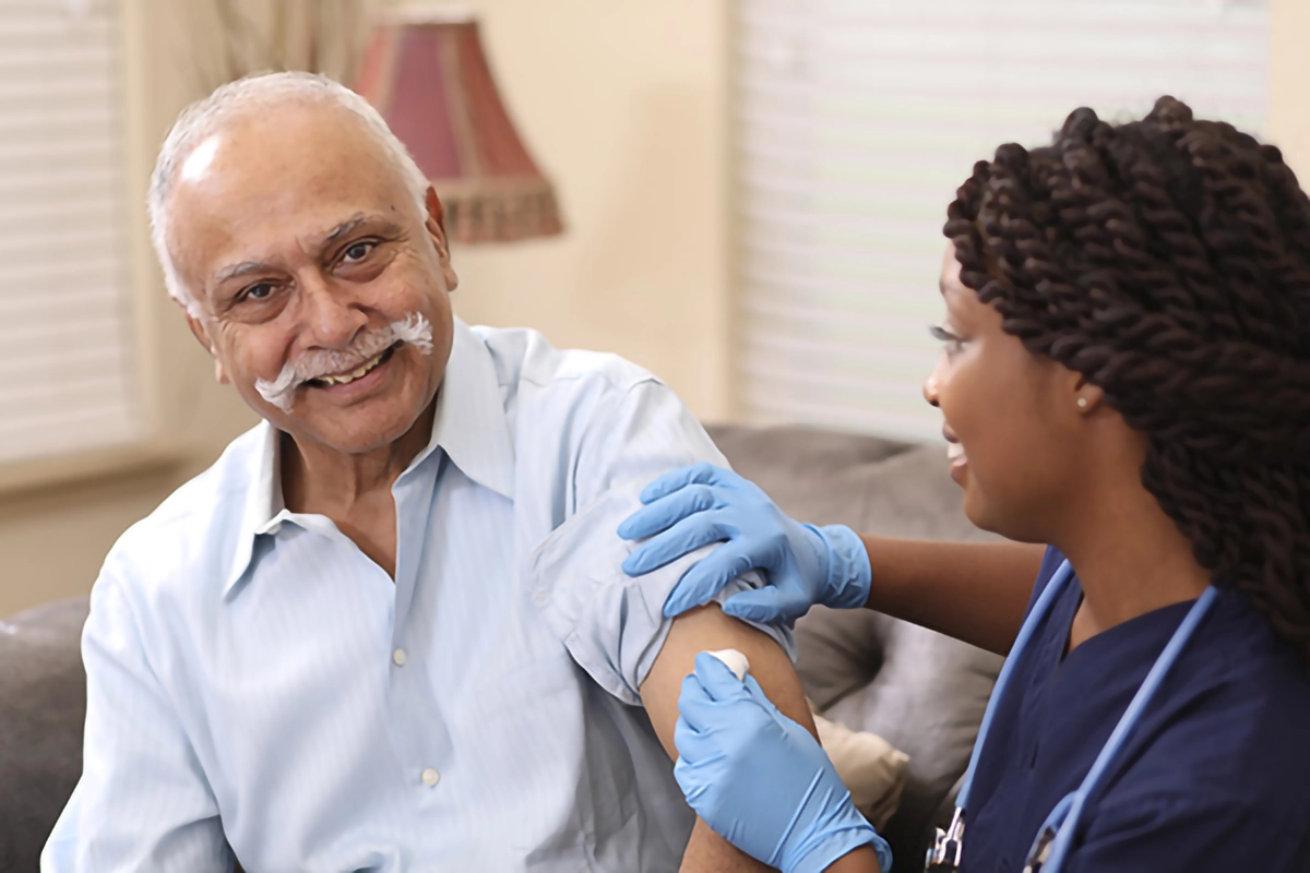 patient receiving a vaccination